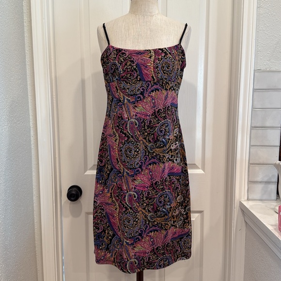 City Triangles y2k vintage paisley midi slip dress dark romantic whimsigoth - Picture 1 of 9